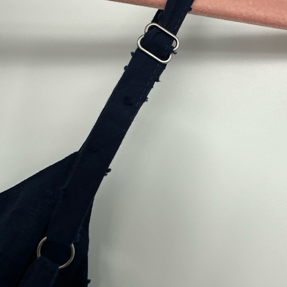 Modcloth Navy Blue Swiss Dot Midi Dress NEW US Size 14 - Picture 6 of 8